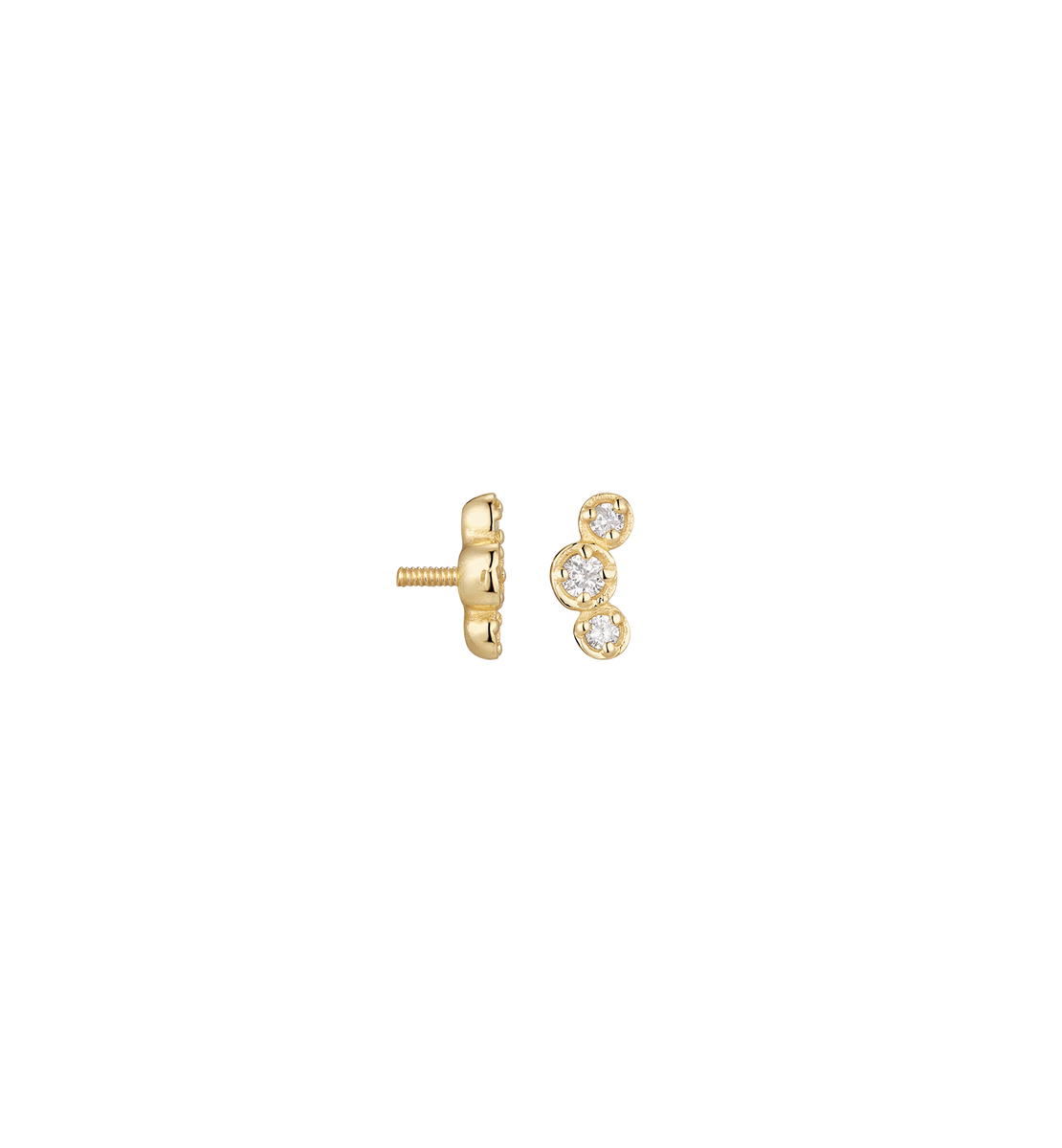Crescent Moon Piercing Front 14K | Piercings | Jewellery | Anna + Nina