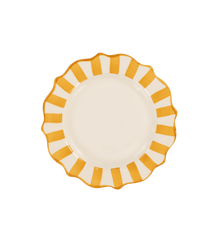 Yellow Scalloped Breakfast Plate
