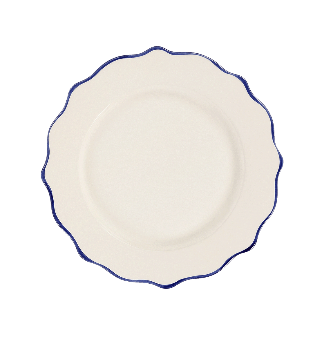 Marine Blue Scalloped Dinner Plate Homeware Anna Nina