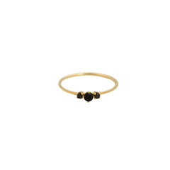 Trio Ring Black Diamonds 14K