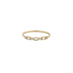 Magical Topaz Sapphire Baguette Ring 14K