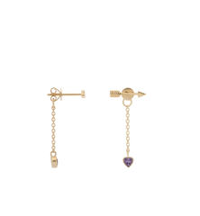 Single Cupids Arrow Stud Earring 14K