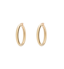 Round Plain Hoop Earrings