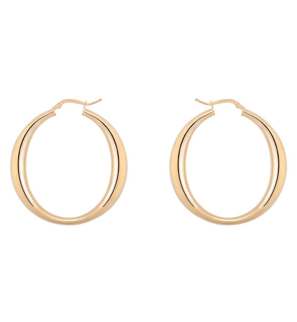 Sculpted Plain Hoop Earrings