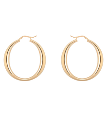 Sculpted Plain Hoop Earrings