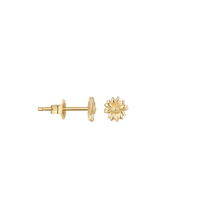 Single Sunflower Stud Earring 14K