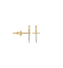 Single Magical Dagger Stud Earring 14K