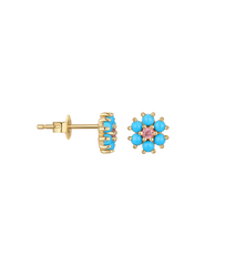Single Juliets Rose Stud Earring 14K