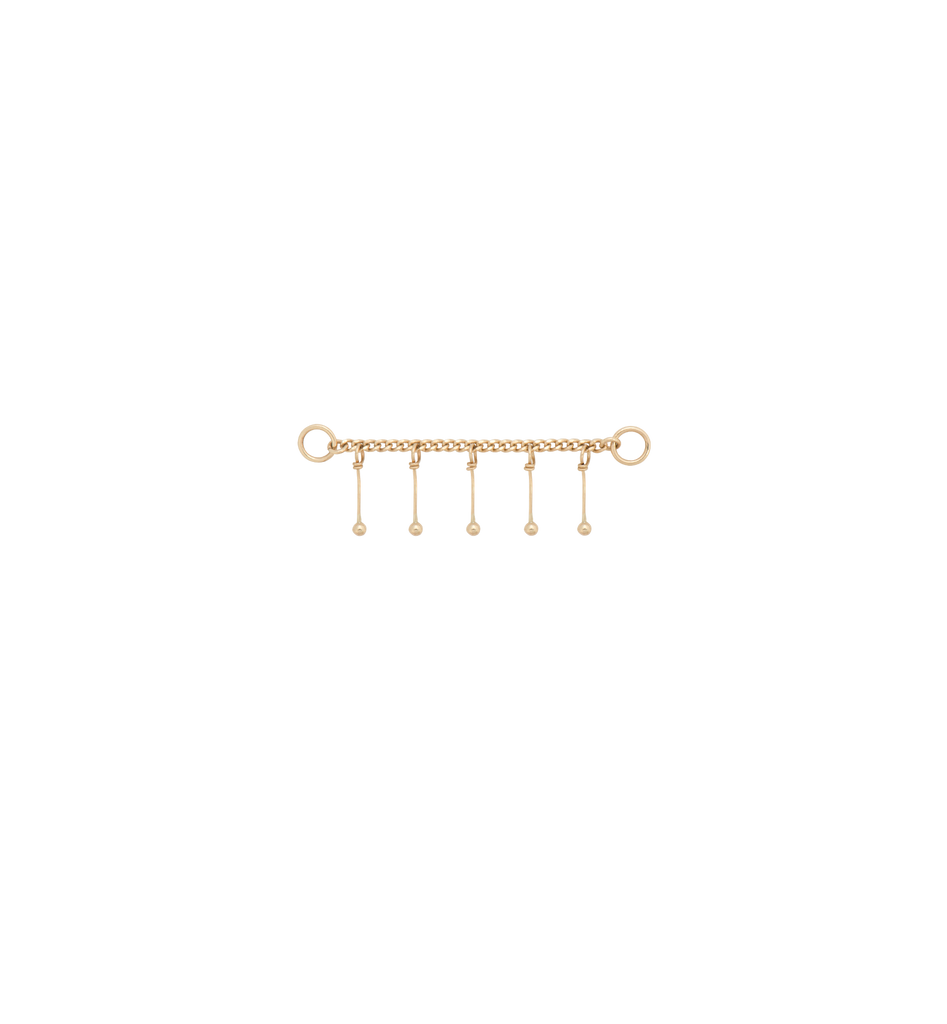 Mythical Pillars Chain Charm Piercing 14K