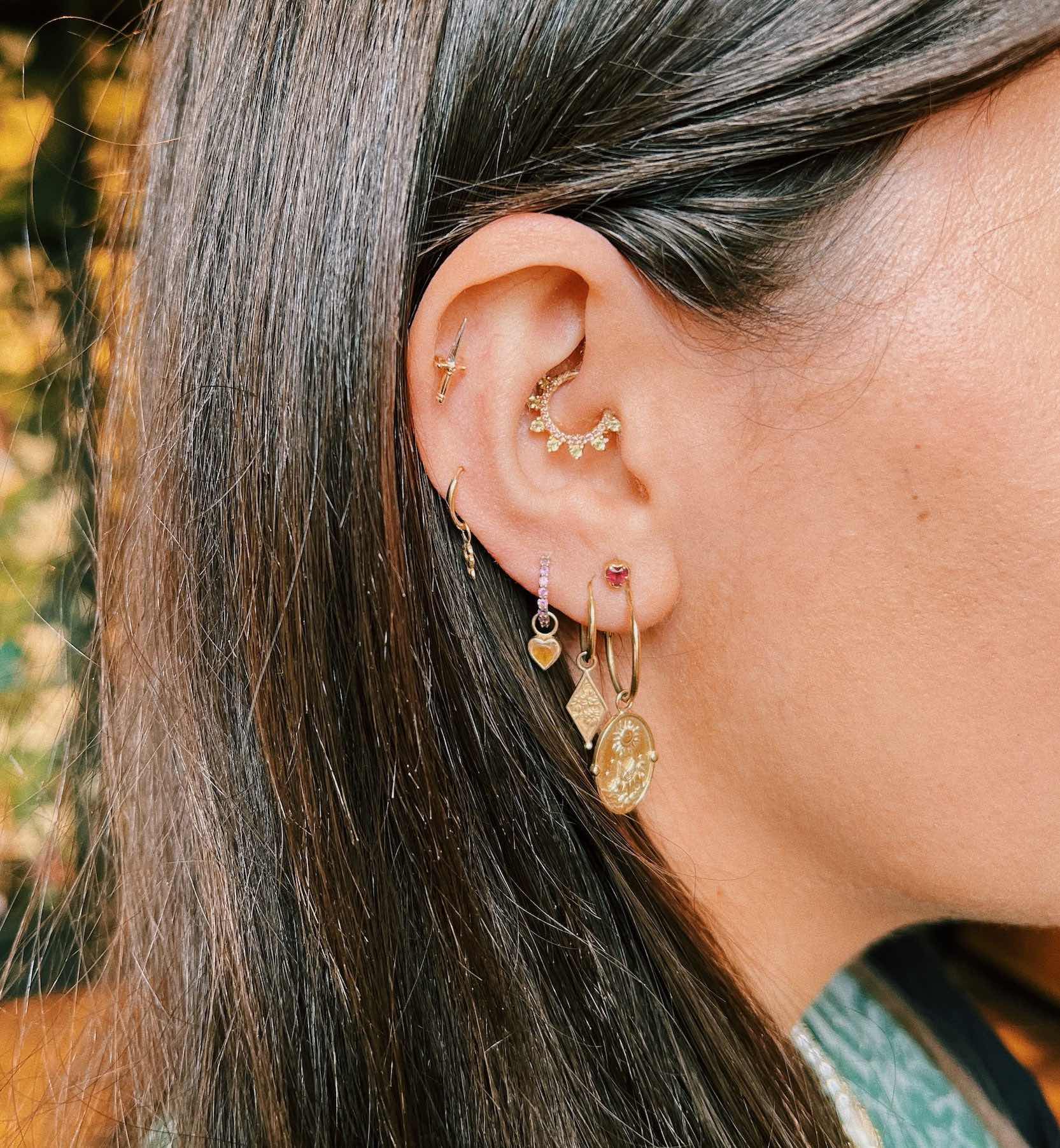 Body Jewelry Quality Daith Jewelry Gaia Daith Piercing 14K