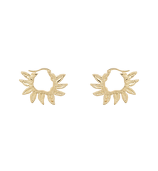 Sunflower Petals Hoop Earrings