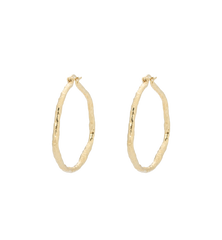 Large Organic Hoop Earrings