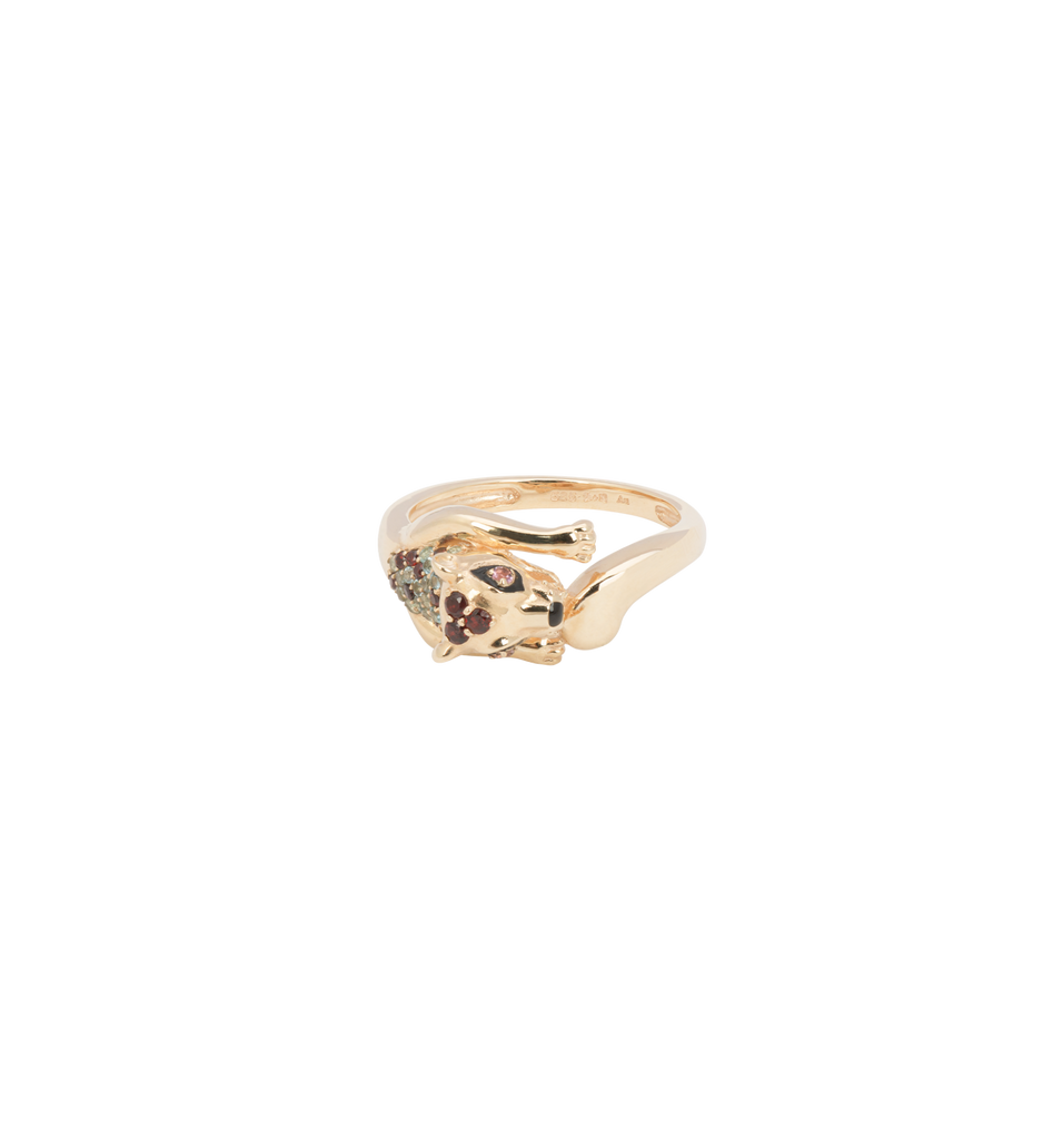 Antique Panther Ring 14K