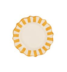 Yellow Scalloped Breakfast Plate