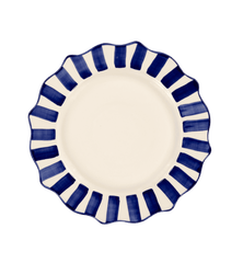 Blue Scalloped Dinner Plate
