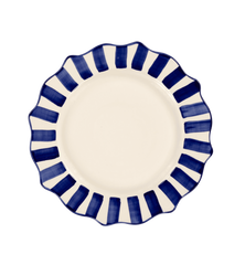 Blue Scalloped Dinner Plate