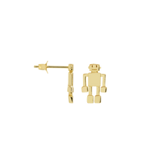 Single Robot Stud Earring 14K