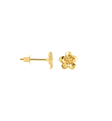 Single Flower Boy Stud Earring 14K