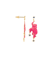 Single Pink Elephant Stud