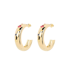 Cosmos Hoop Earrings
