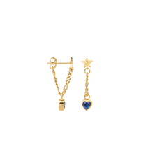 Single Platonic Love Chain Stud