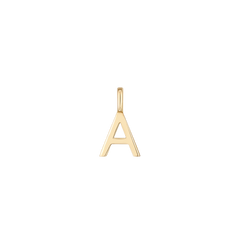 Classic Initial Necklace Charm 14K