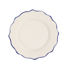 Marine Blue Scalloped Dinner Plate