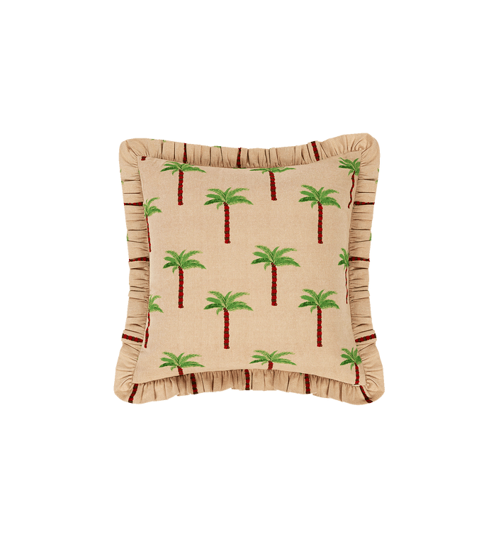 anna nina Les Palmiers Frill Cushion