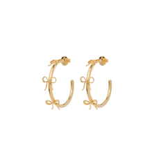 Big Bow Hoop Earrings