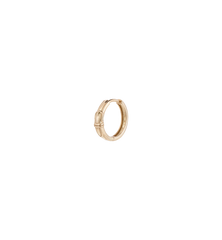 Single Buckle Up Hoop Earring 14K