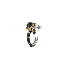 Single Black Panther Hoop Earring