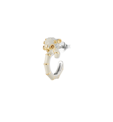 Single Snow Panther Hoop Earring