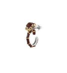 Single Hazel Tiger Hoop Earring
