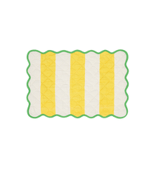 Easter Striped Scalloped Placemat