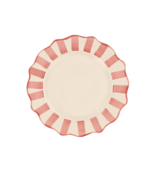 Pink Scalloped Breakfast Plate