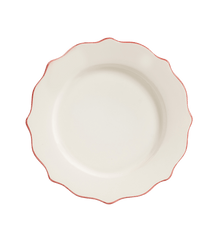 Carmine Scalloped Dinner Plate
