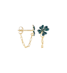 Lucky Shamrock Chain Stud