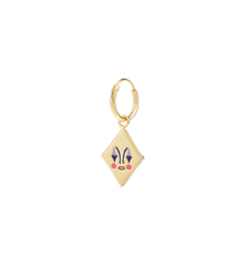 Single Pierrot Card Ring Earring