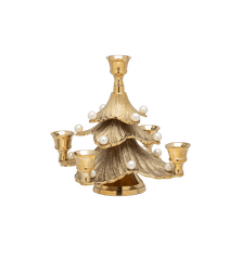 Pearly Christmas Tree Candle Holder