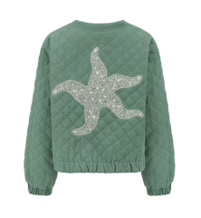 Stella Marina Oversized Cropped Quilted Jacket