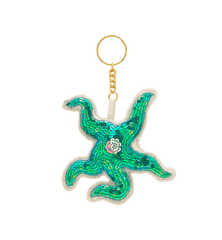 Sage Stella Marina Beaded Keychain