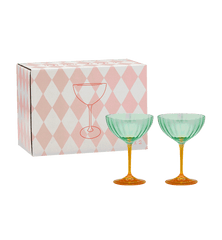 Jazzy Arancia Optic Champagne Glass Set of 2