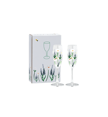 Springtime Toast Champagne Flute Set of 2