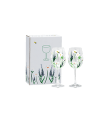 Springtime Toast Wine Glass Set of 2
