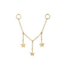 Celestial Drift Chain Piercing Charm 14K
