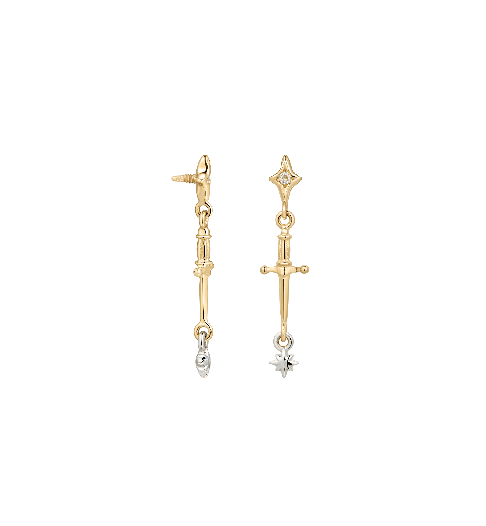 【ホワカマ様】A&G Stud Pyramid Pierce 両耳 AN x ROMY Piercing Studio | Piercing | 14K Gold Piercings | Anna +