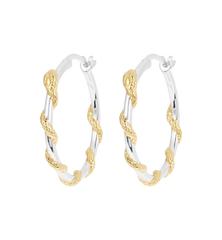 Big Twisting Serpent Hoop Earrings