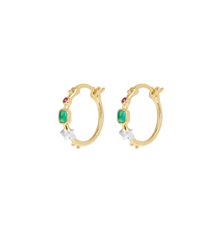 Small Storybook Hoop Earrings