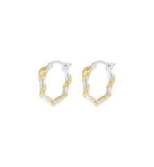 Small Twisting Serpent Hoop Earrings