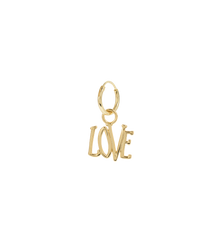 Single LOVE Rules Ring Earring